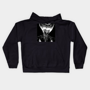 the mark of the wolves garou martial art expert in anime style ecopop in black Kids Hoodie